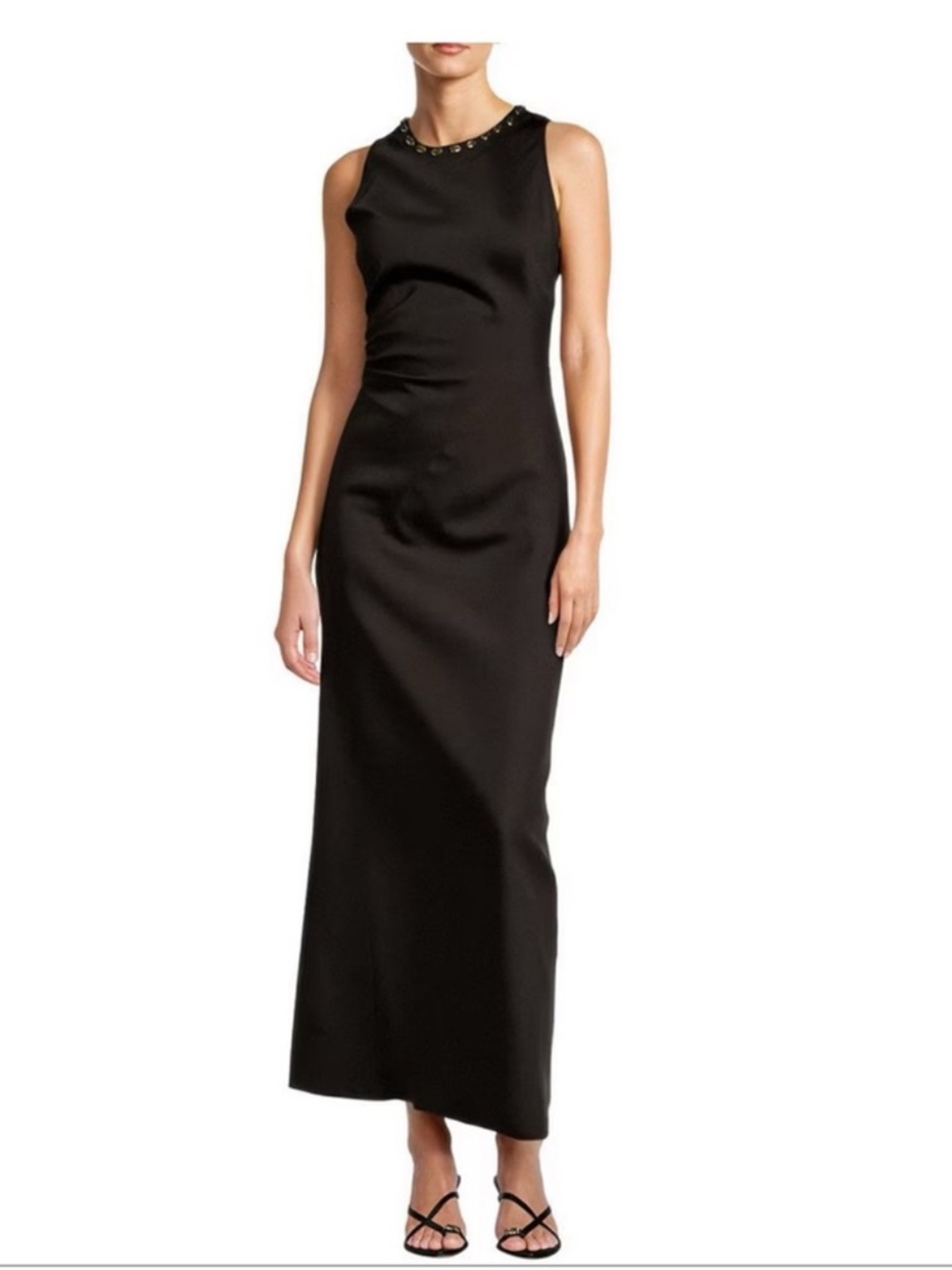 NWT Antonio Melani Sparrow Linen Blend Shell Round Neckline Sleeveless  Dress